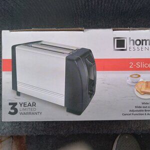 HOMESTYLE ESSENTIALS 2-SLICE TOASTER ADJUSTABLE BROWNING/CANCEL FUNCTION USED 1x